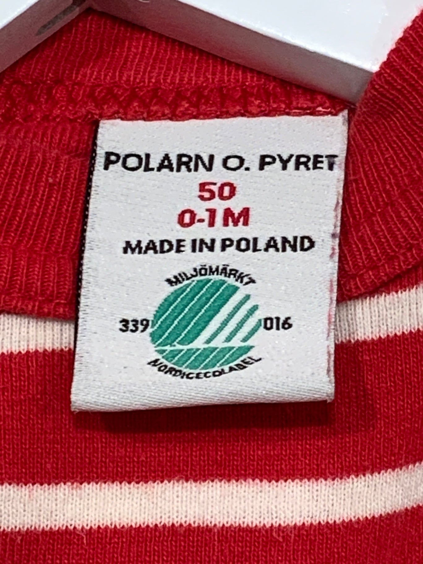 S Polarn o. Pyret Tröja 50 Röd/Vit