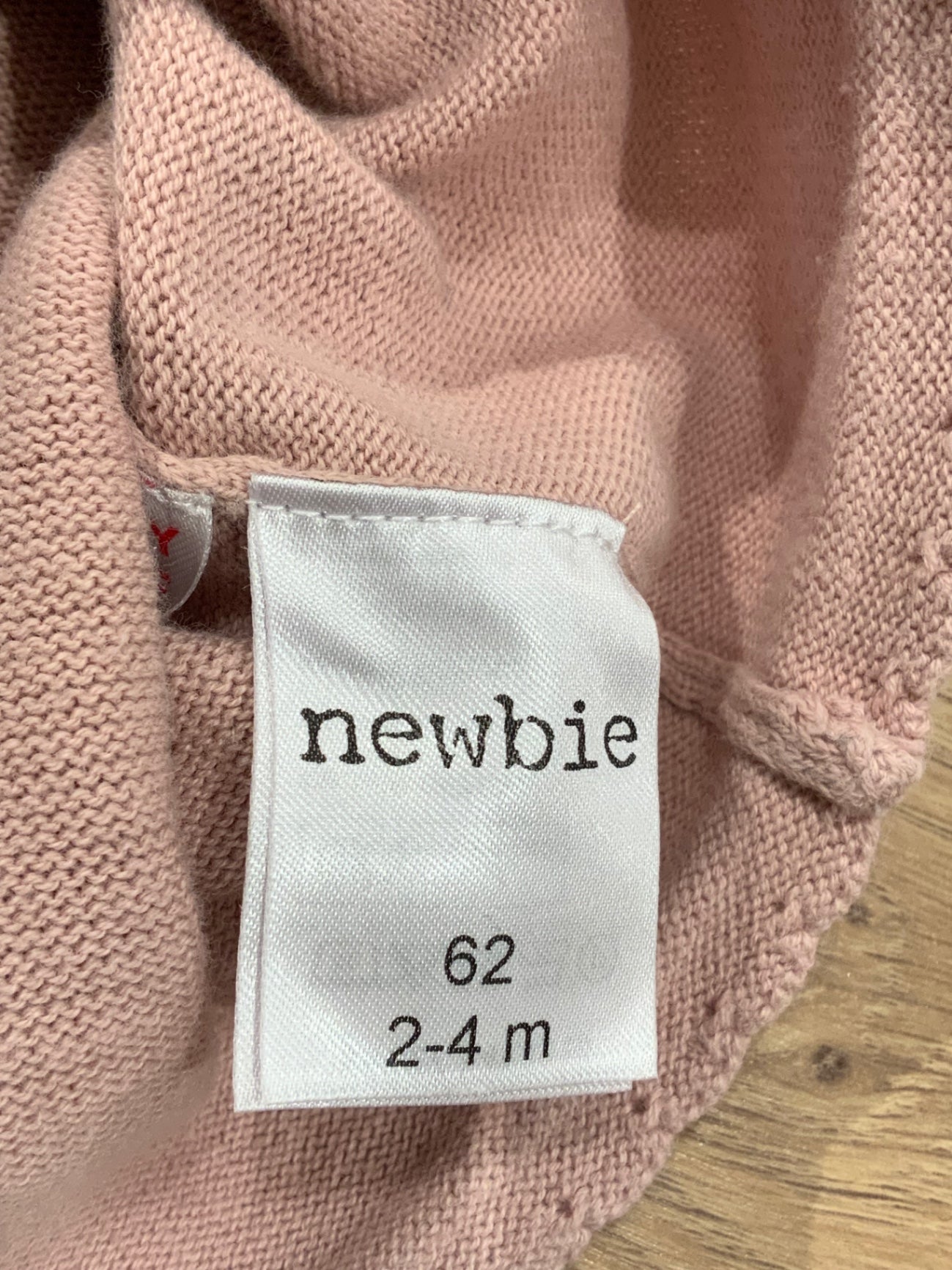 Newbie Stickad klänning 62 Rosa