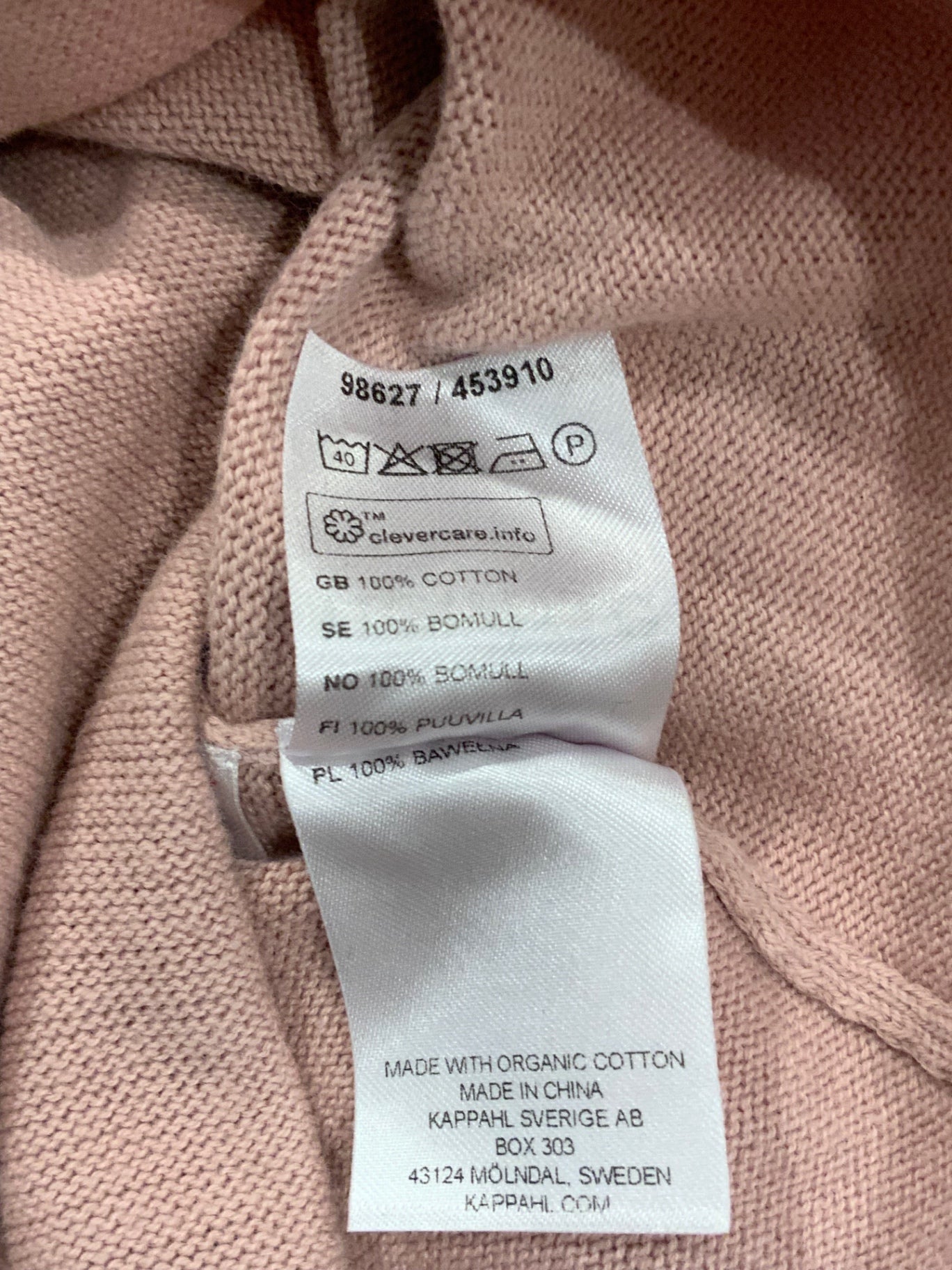 Newbie Stickad klänning 62 Rosa