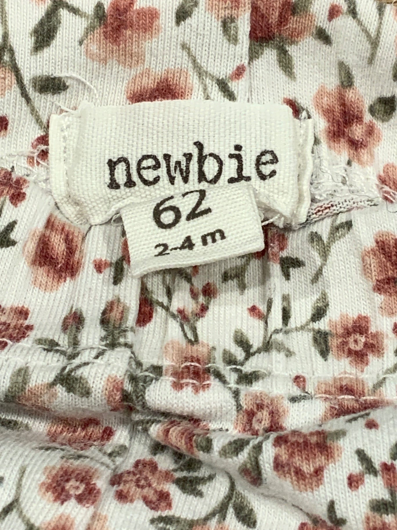 S Newbie Leggings 62 Vit/Blommig volang