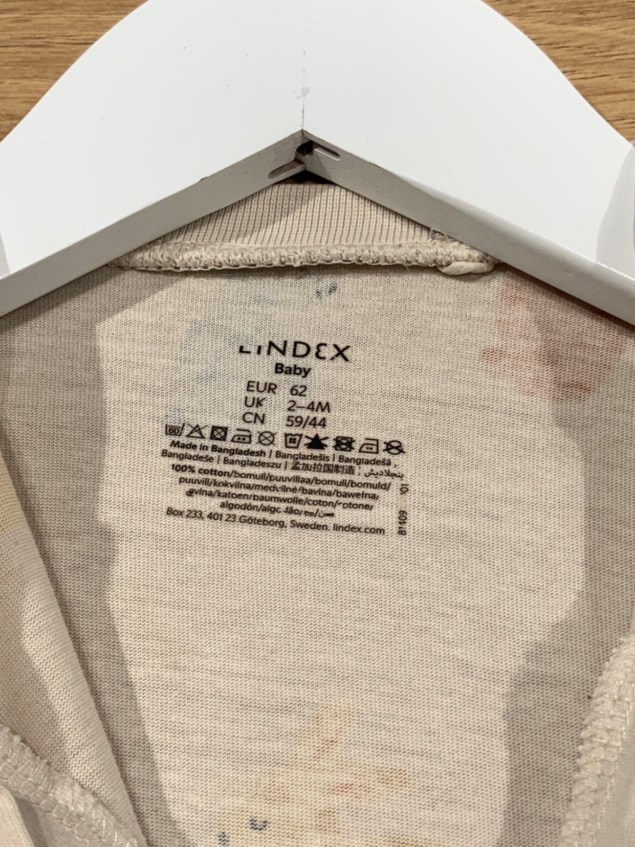 S Lindex Pyjamas 62 Beige/Kanin