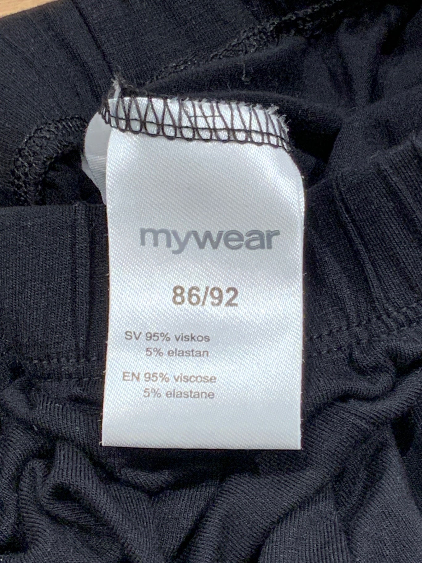 S MyWear Byxor 86/92 Svart