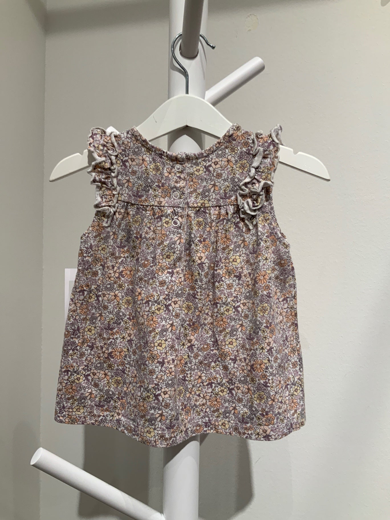 S Newbie Klänning 92 Lila/Blommig