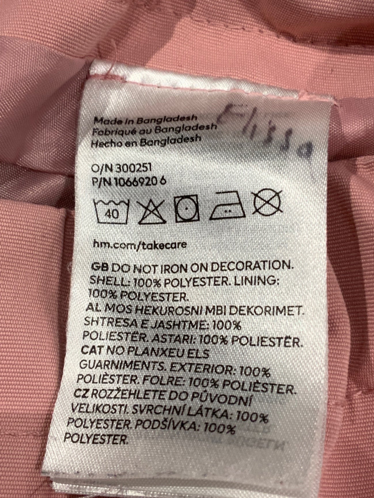S H&M Skalbyxor 98 Rosa
