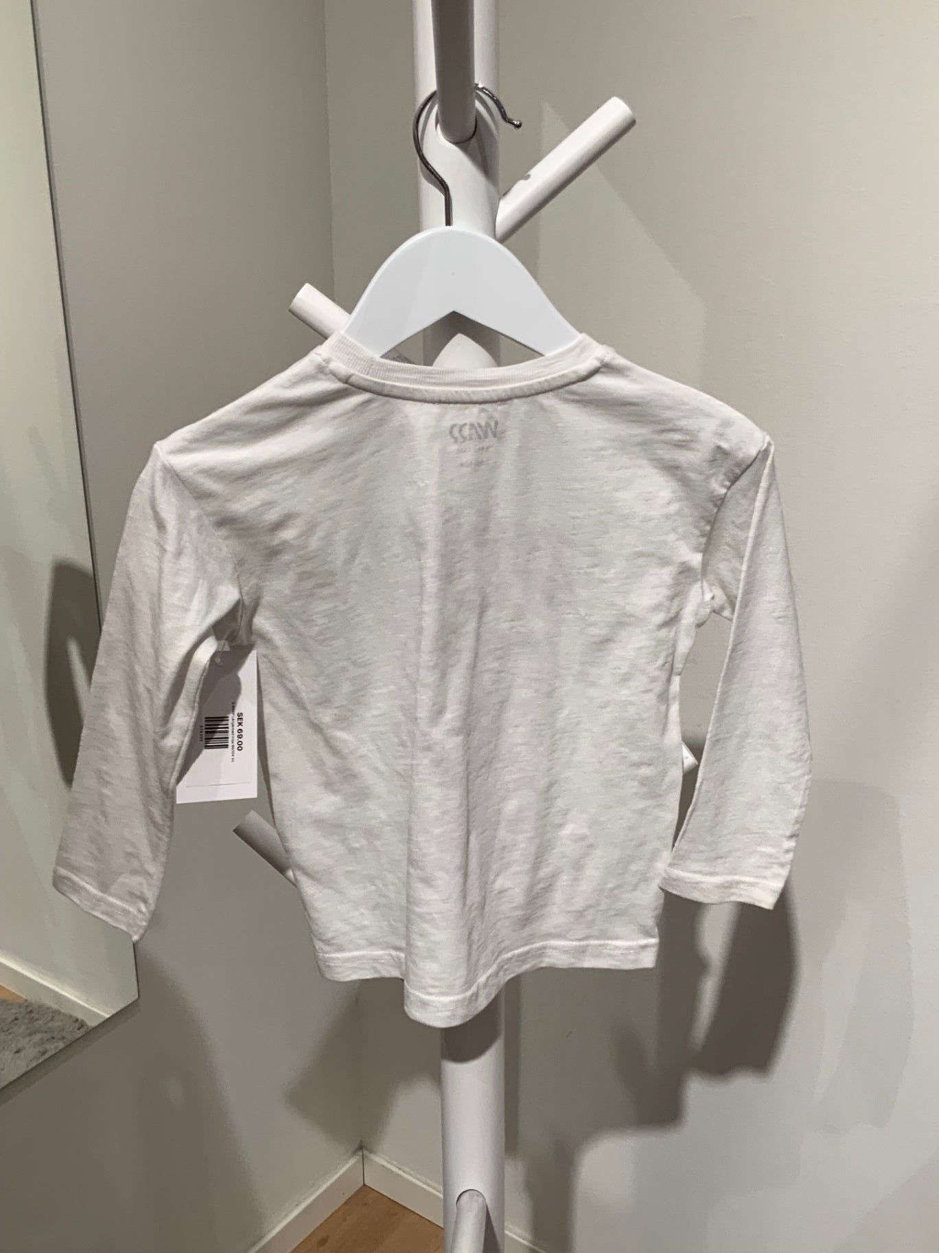S WARP Långärmad tröja 98/104 Vit