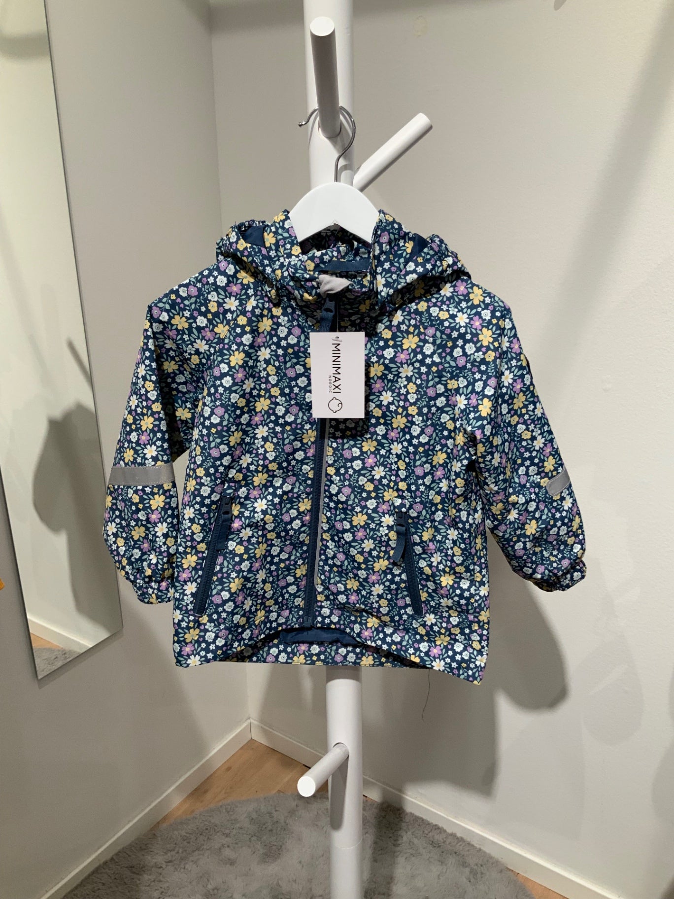 S PoP (Polarn O. Pyret) Skaljacka 98 Mörkblå/Blommor