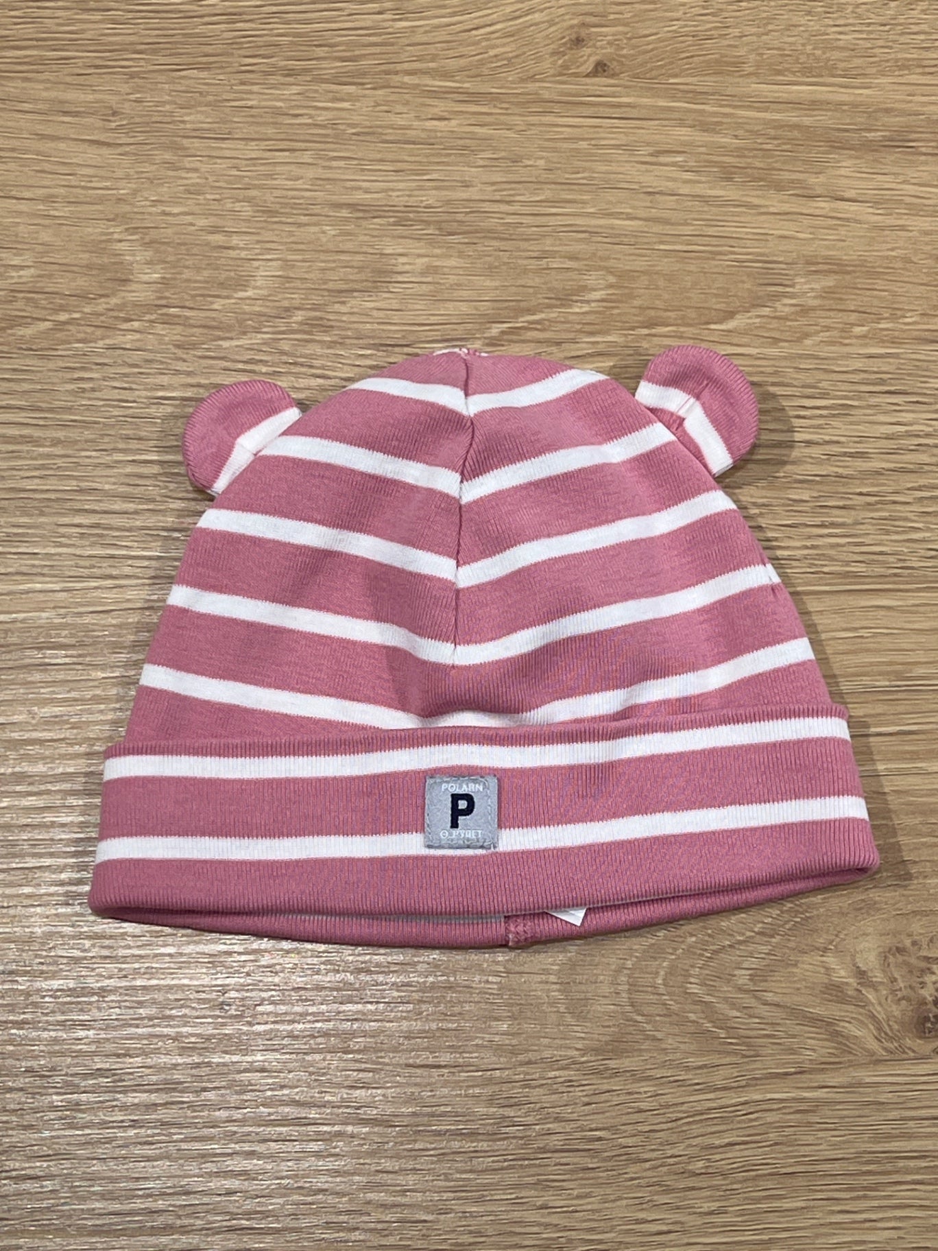S PoP (Polarn O. Pyret) Mössa 40/42 (0-4 Mån) Rosa/Vit Randig