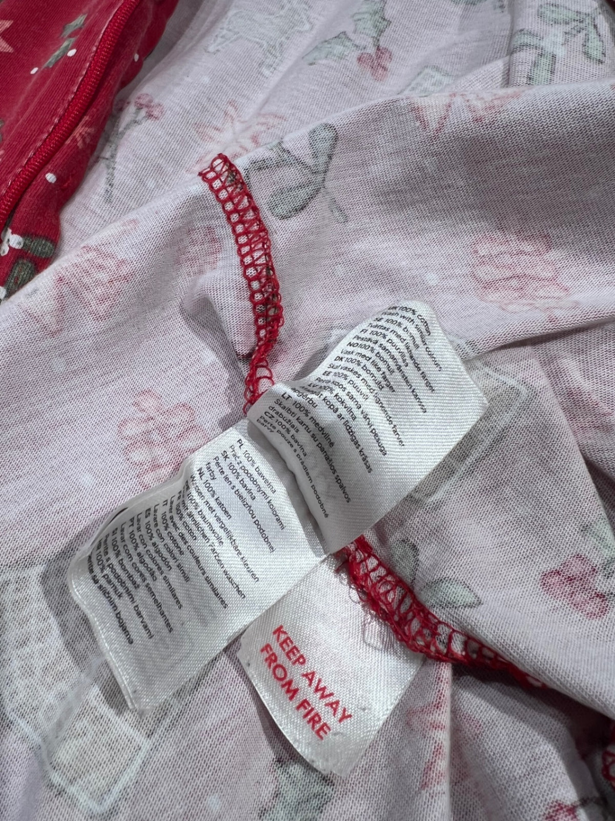 Lindex Pyjamas 80 Röd/Jultema
