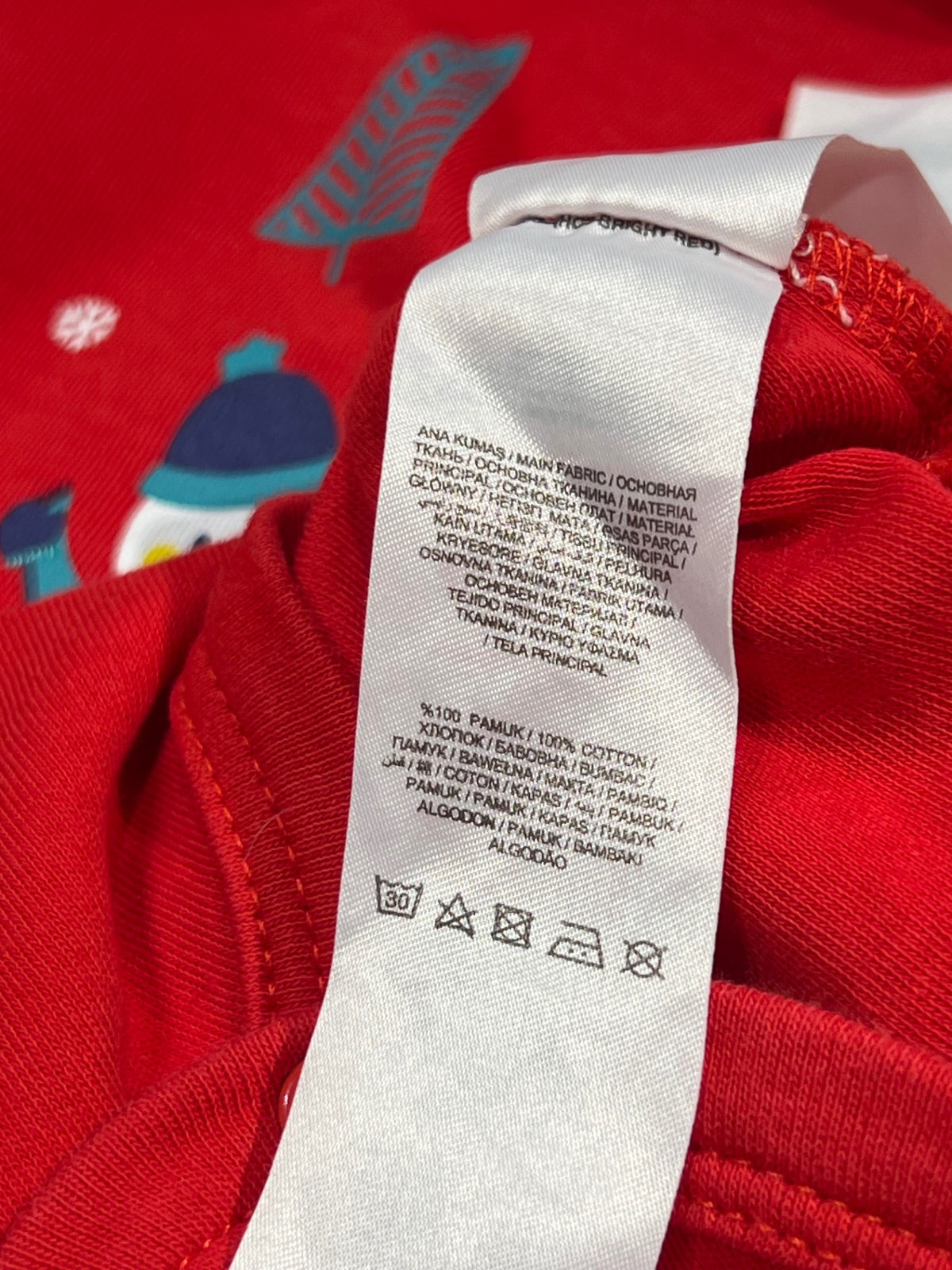LCW baby Body 62/68 Röd/Jultema