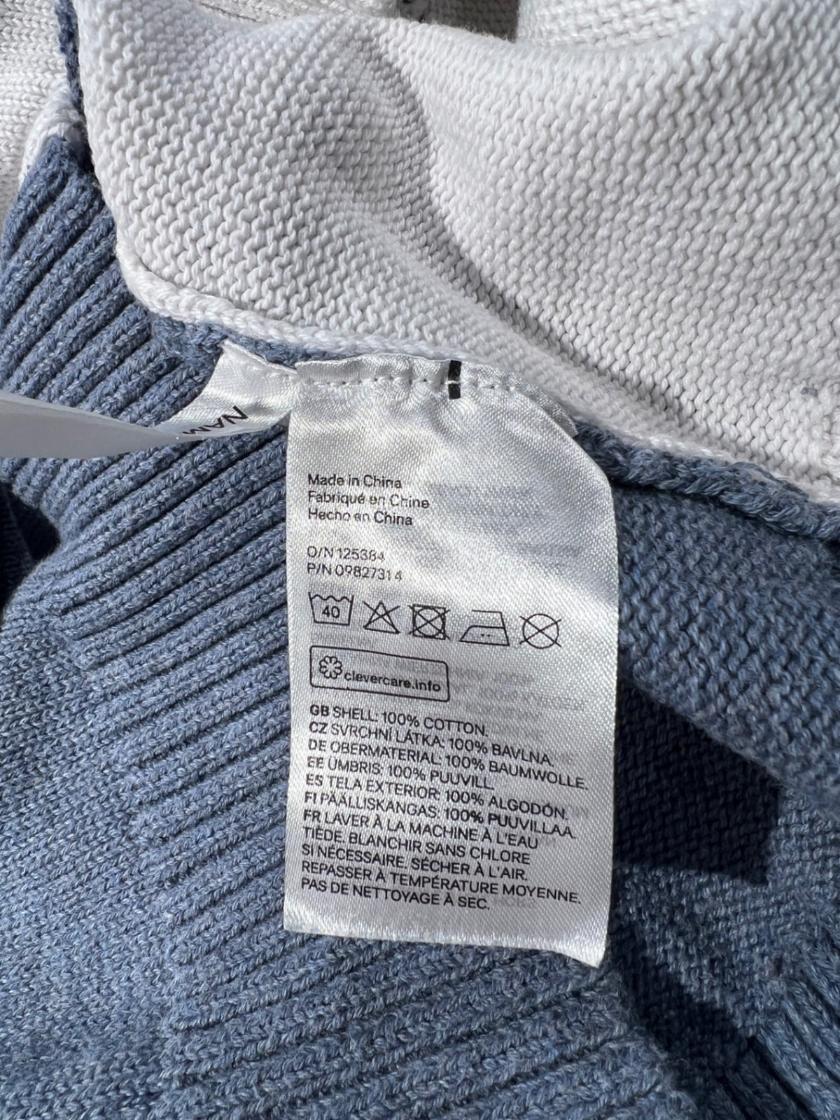 H&M Stickad tröja 122/128 Blå/Jultema