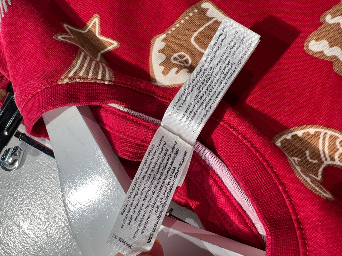 Lindex 2-delad pyjamasset 98/104 Röd/Jultema