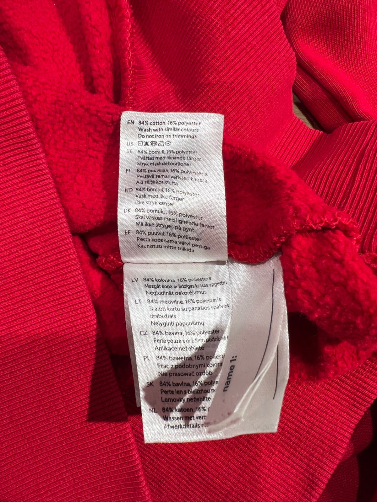 Lindex Sweatshirt 134/140 Röd/Jultema
