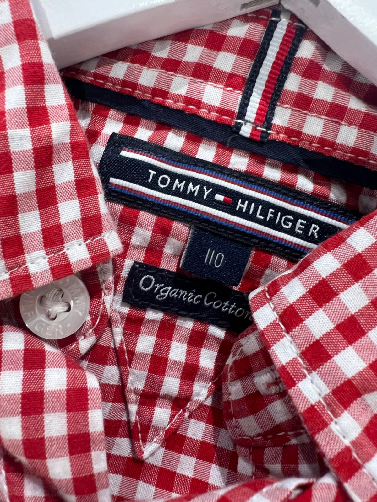 Tommy Hilfiger Skjorta 110 Röd/vit rutig