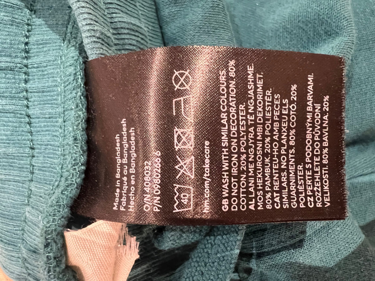 H&M Byxor 110 Turkos (borstad insida)