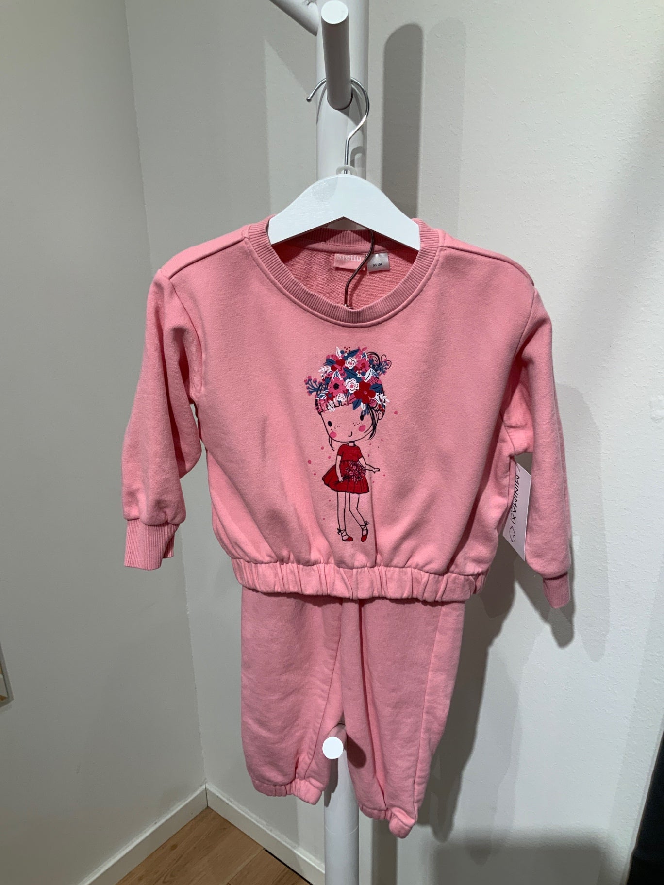 S Lupilu Sweatshirt och mjukisbyxor set 98/104 Rosa