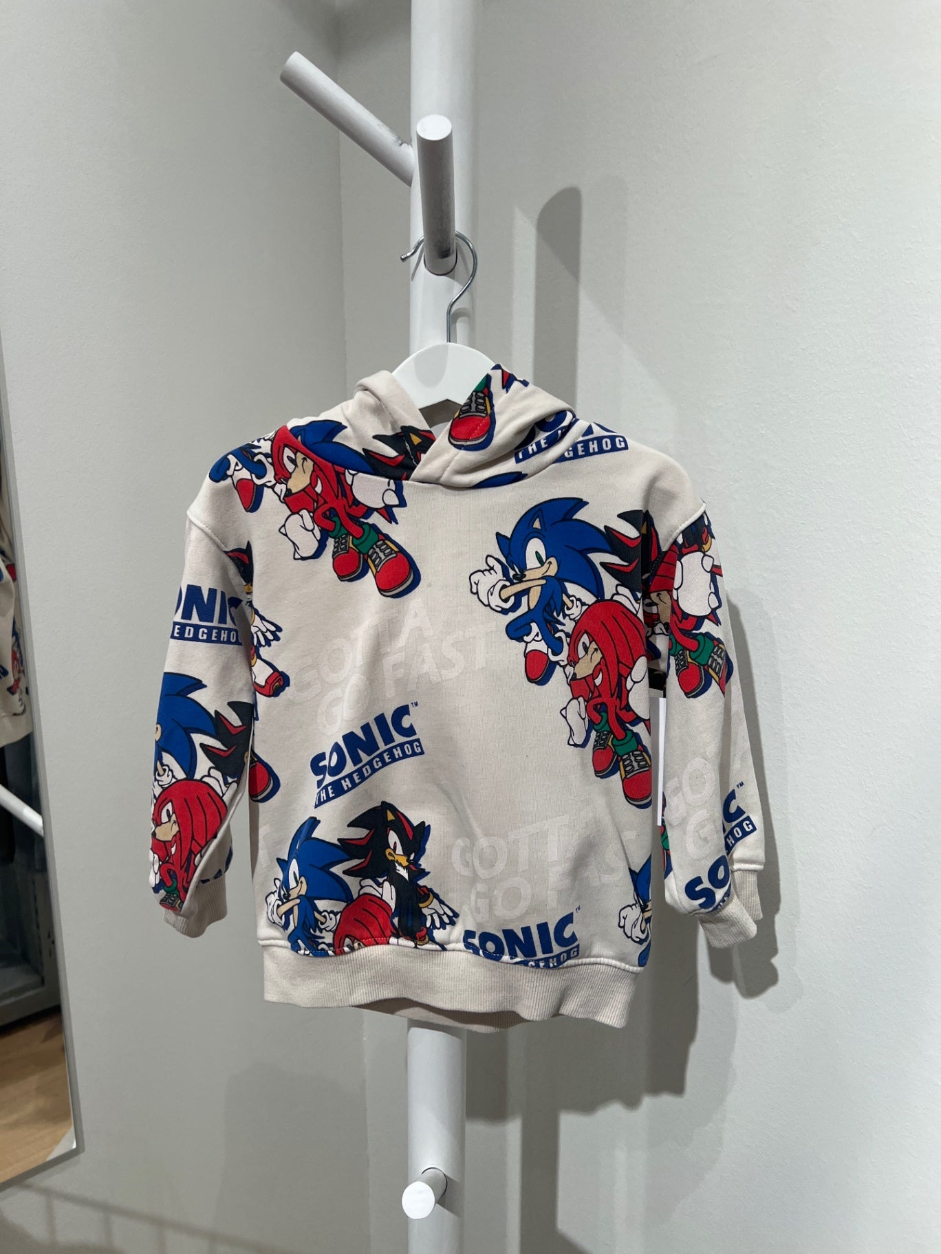 S H&M Hoodie 98/104 Beige/Sonic