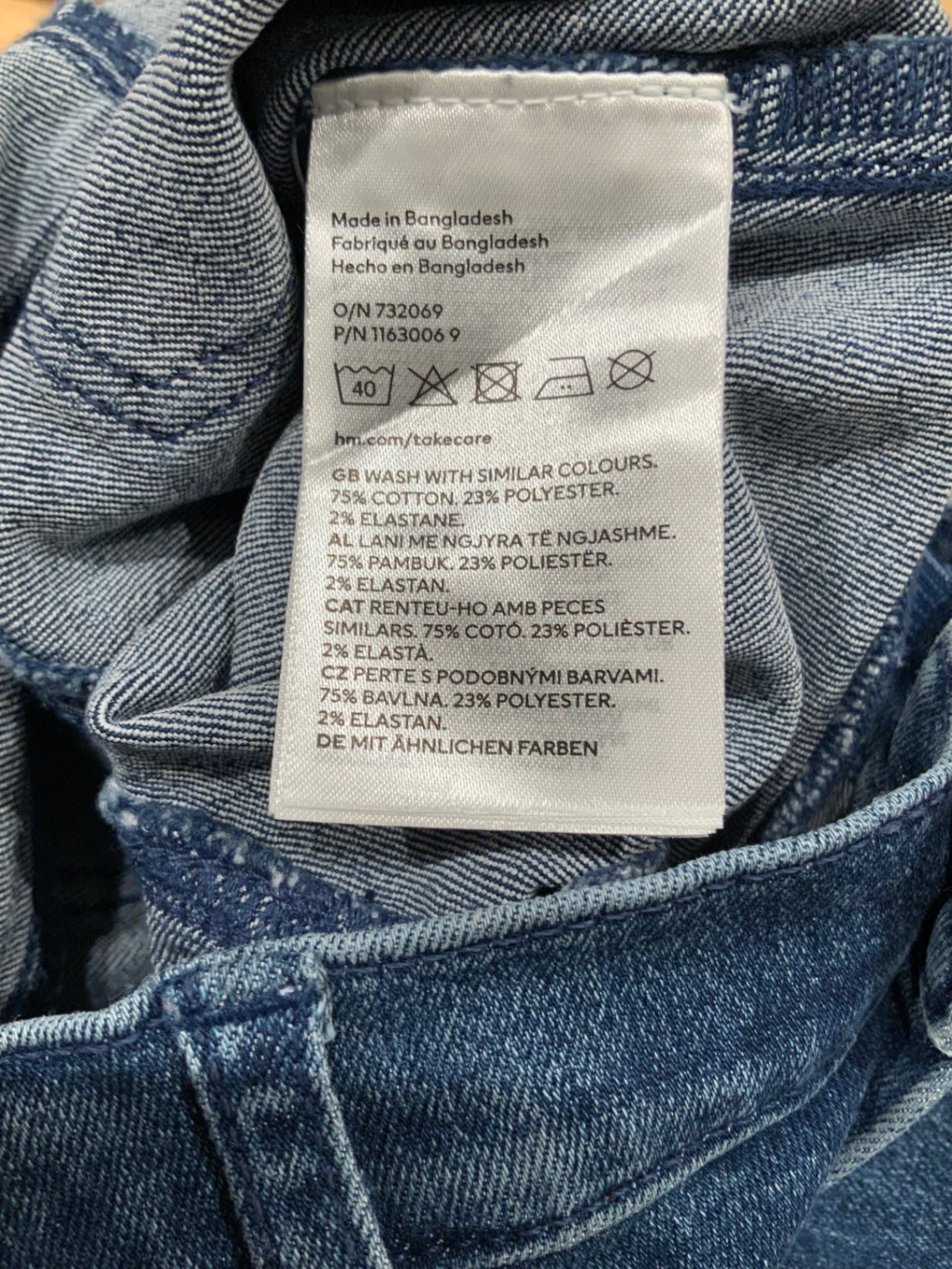 S H&M Jeans 74 Blå