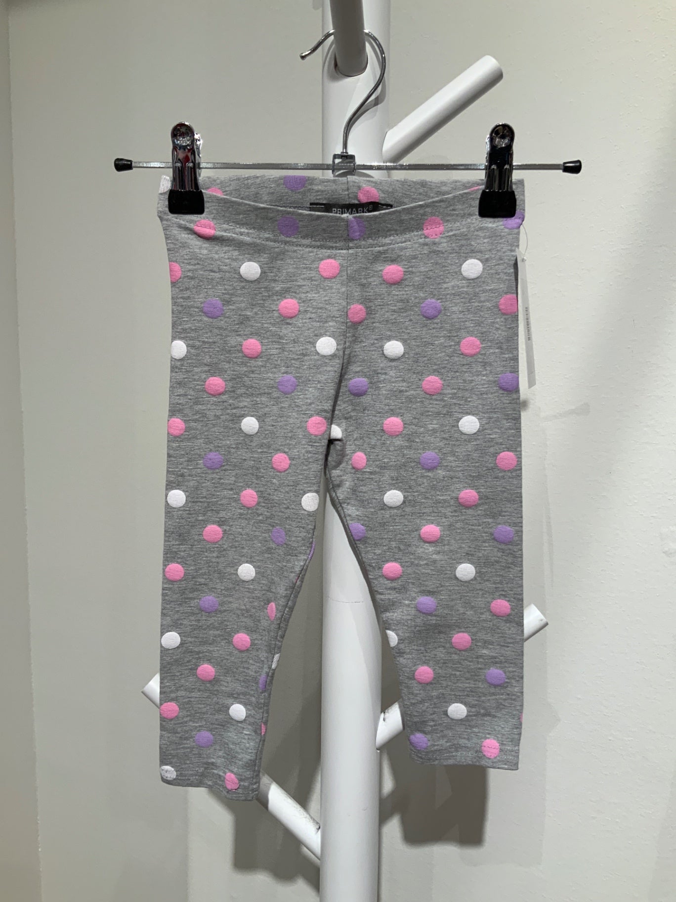 S Primark Leggings 104 Grå/Prickig