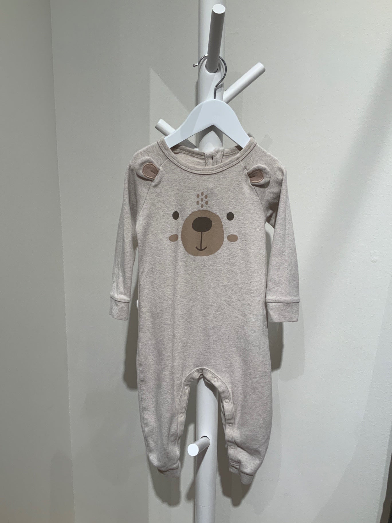 S Pyjamas 74/80 Beige med nalle