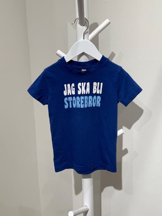 S T-shirt 2-3 år Mörkblå - Jag ska bli storebror