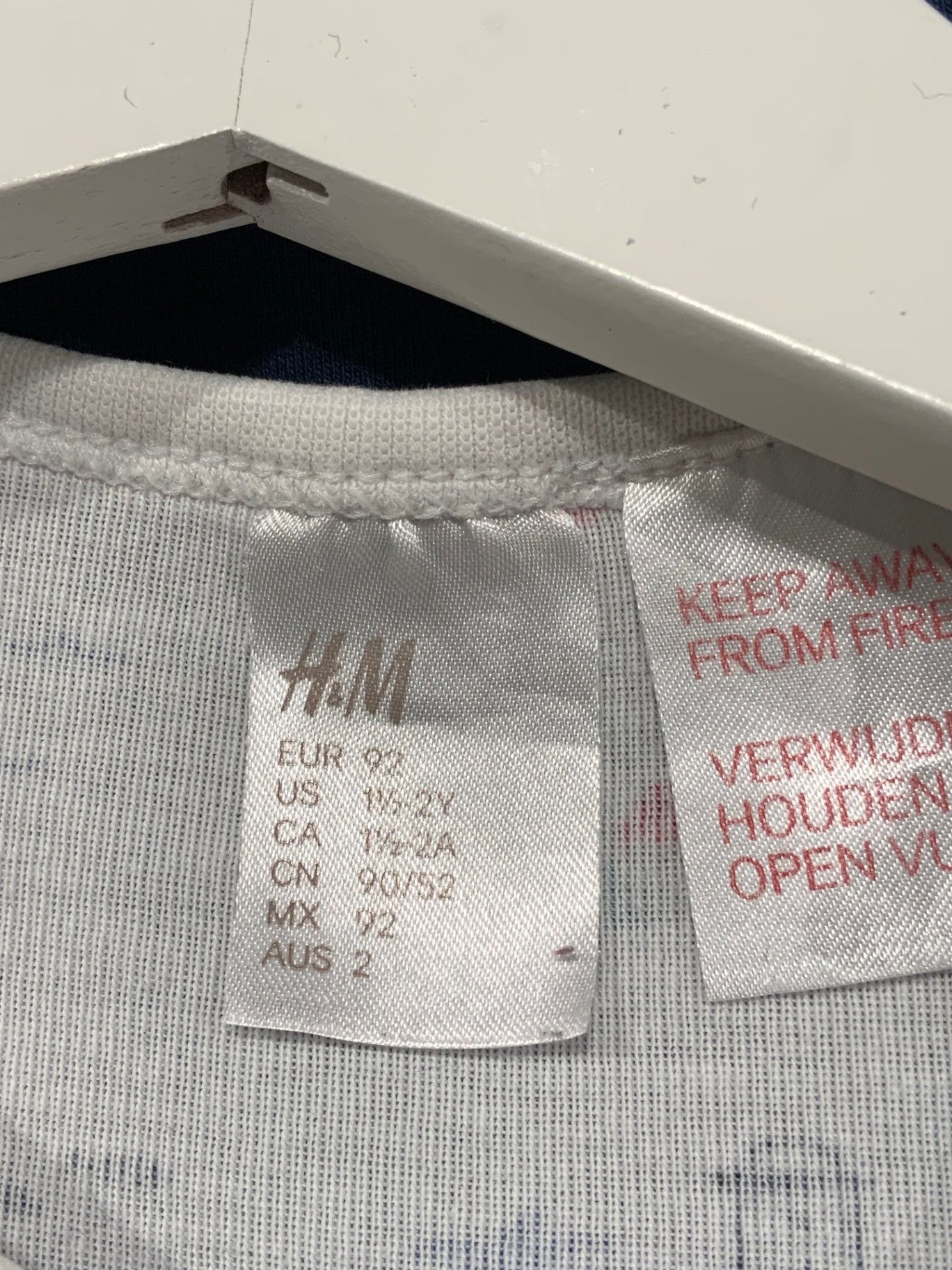 S H&M Tröja 92 vit