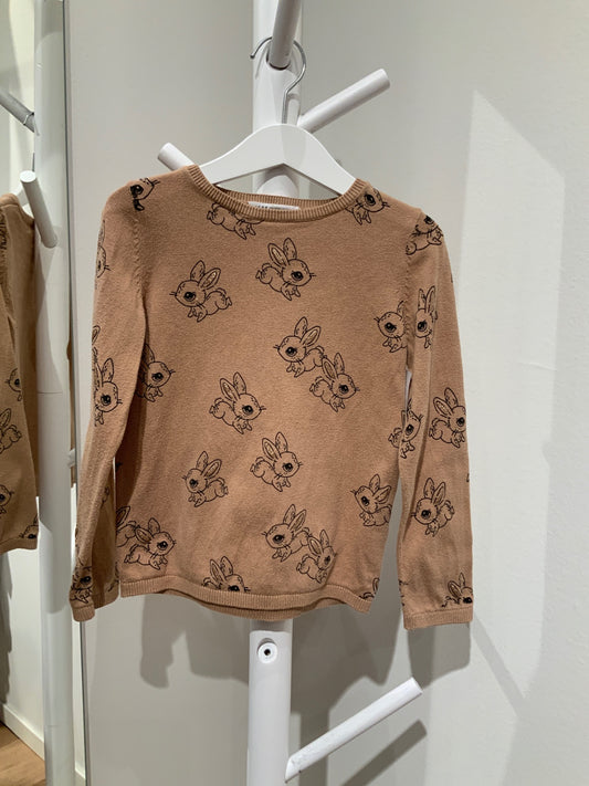 S H&M Tröja 110/116 Brun/Kaniner