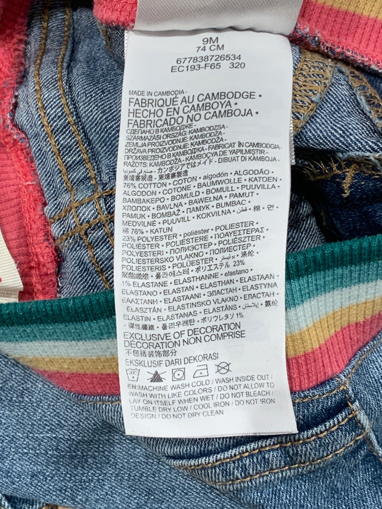 S Levi´s Jeans 74 Blå/Multifärgad