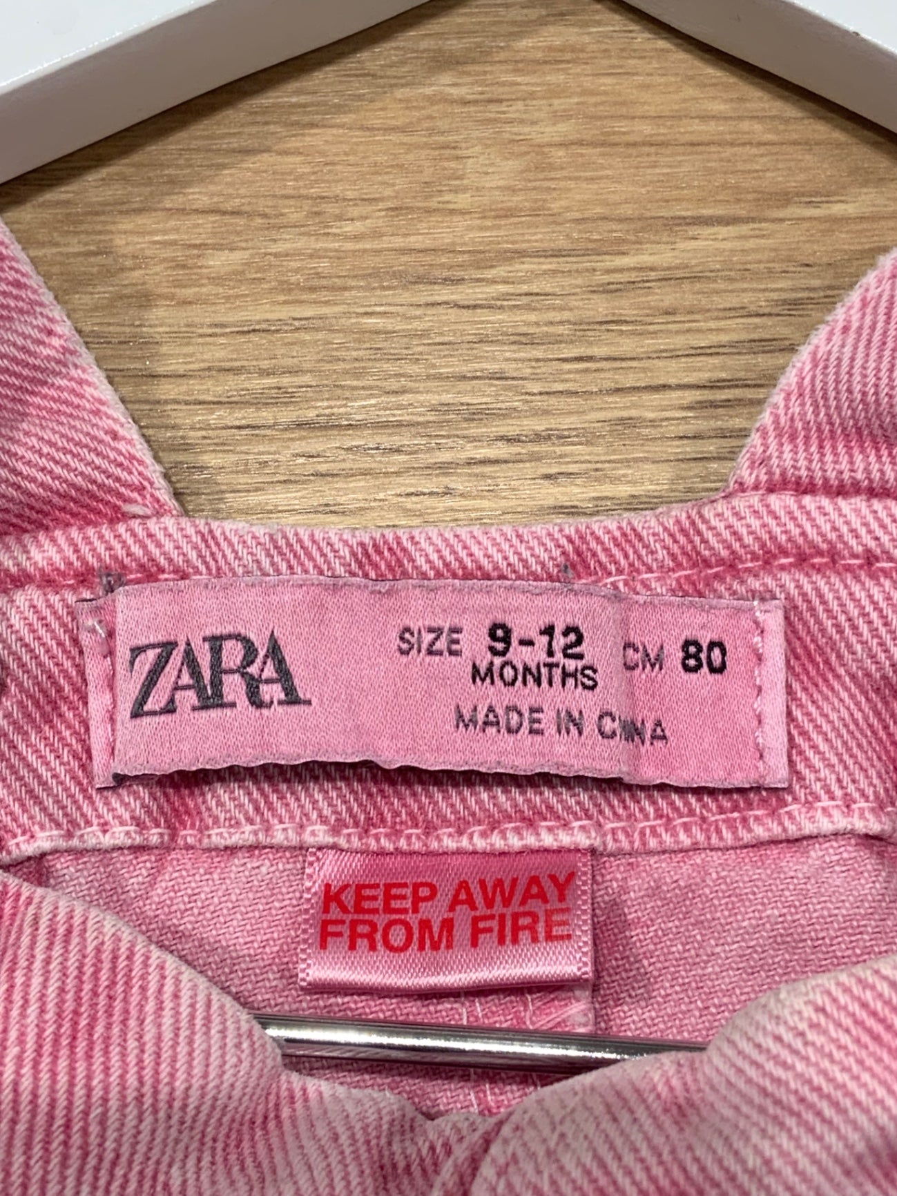 S Zara Jeansklänning 80 Rosa