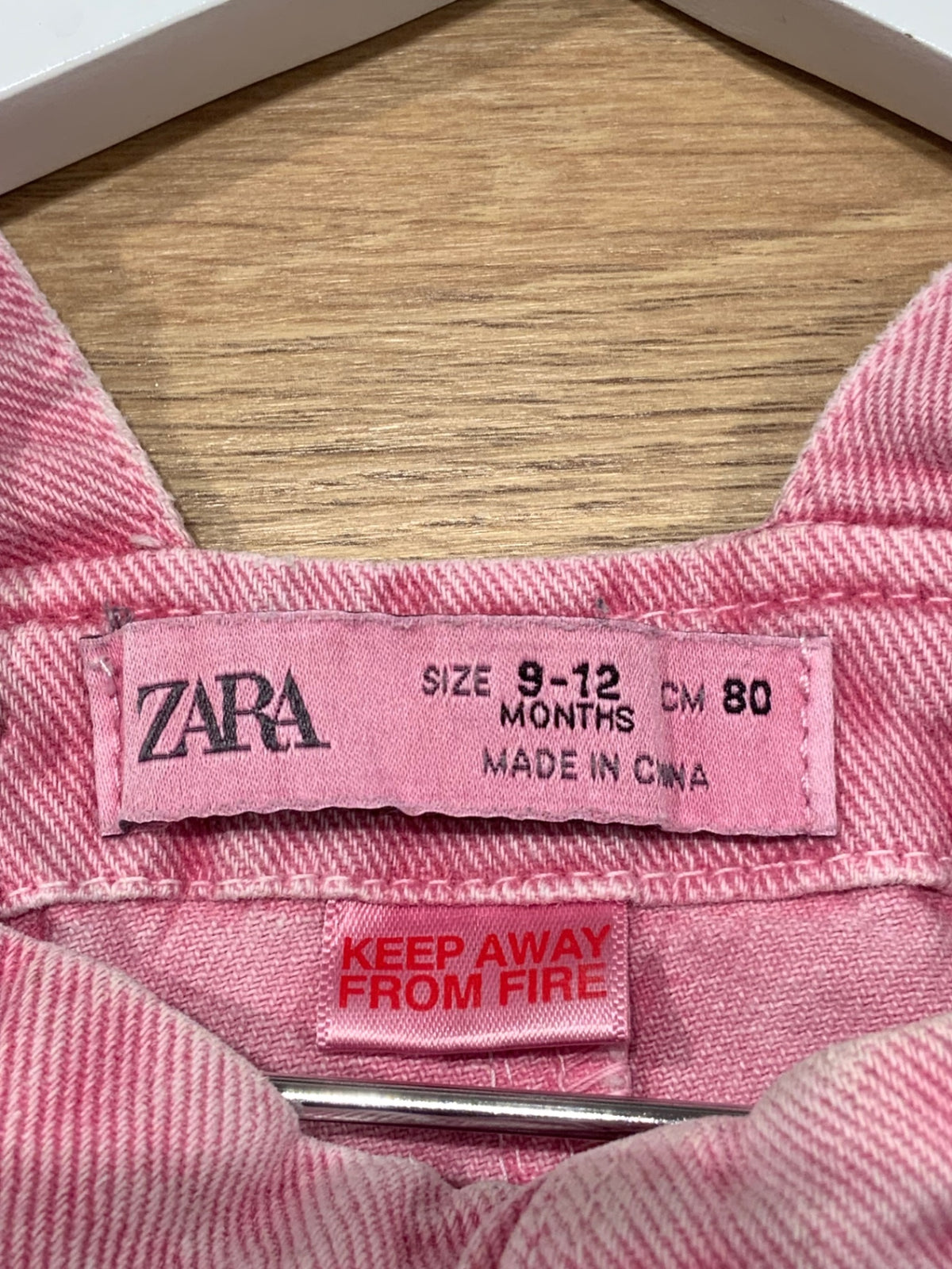 S Zara Jeansklänning 80 Rosa