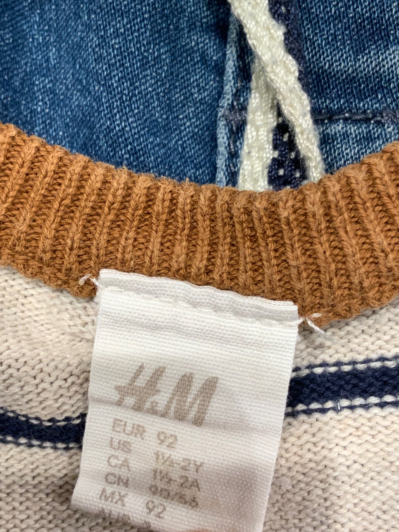 S H&M Kofta 92 randig