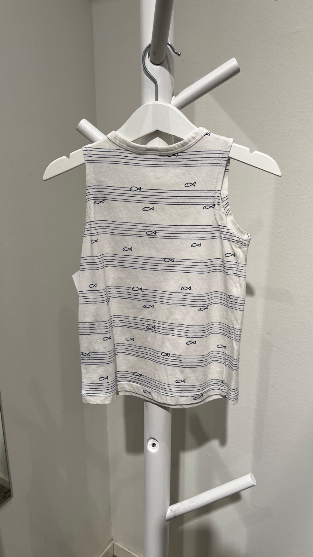 S H&M Linne 86 Vit/Fiskar
