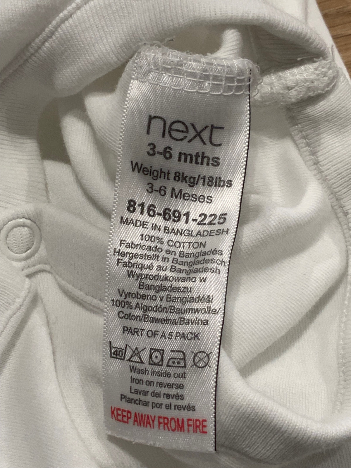 S Next baby Body 62/68 vit