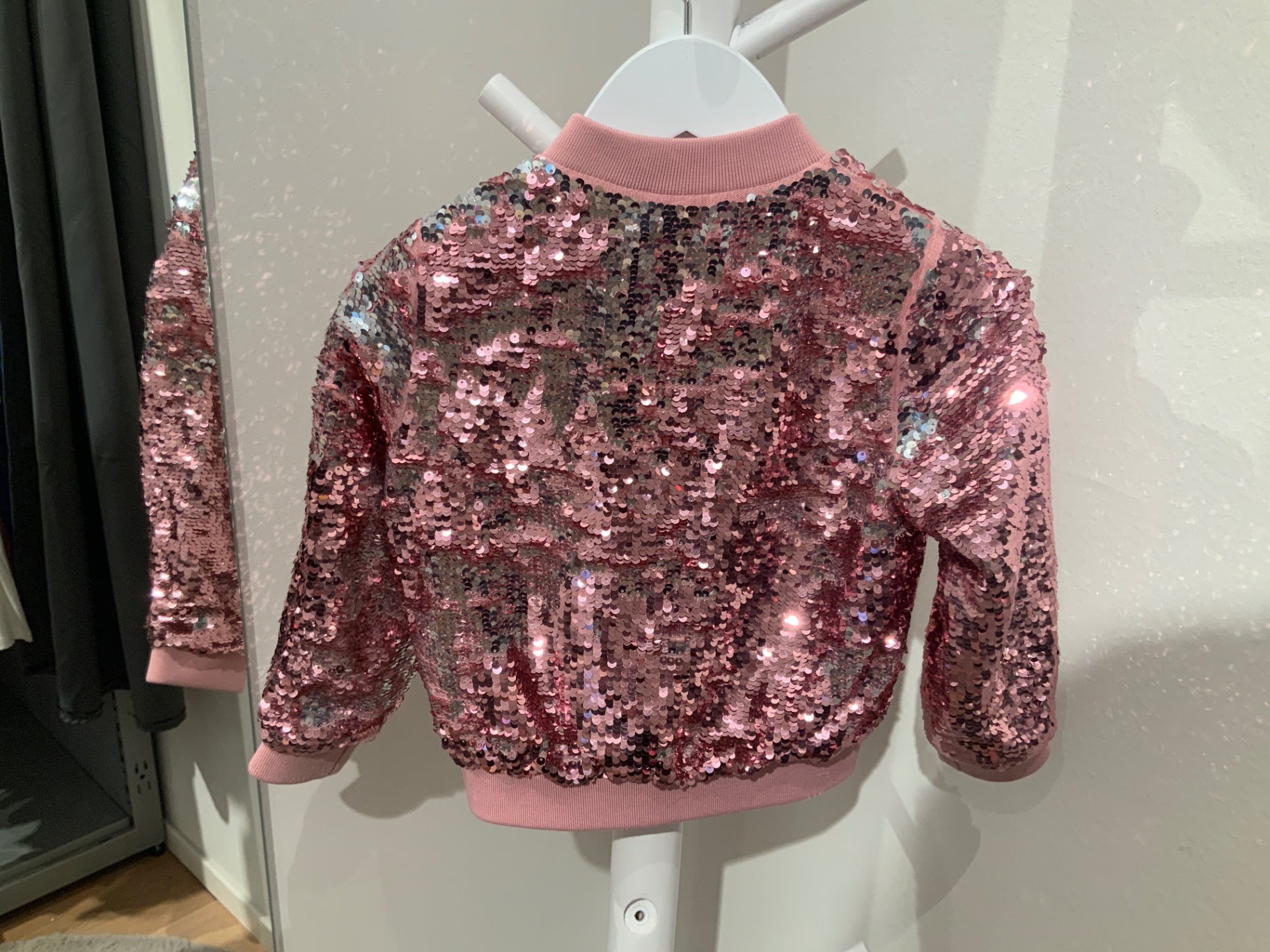 S H&M Kofta 104 Rosa/Glitter