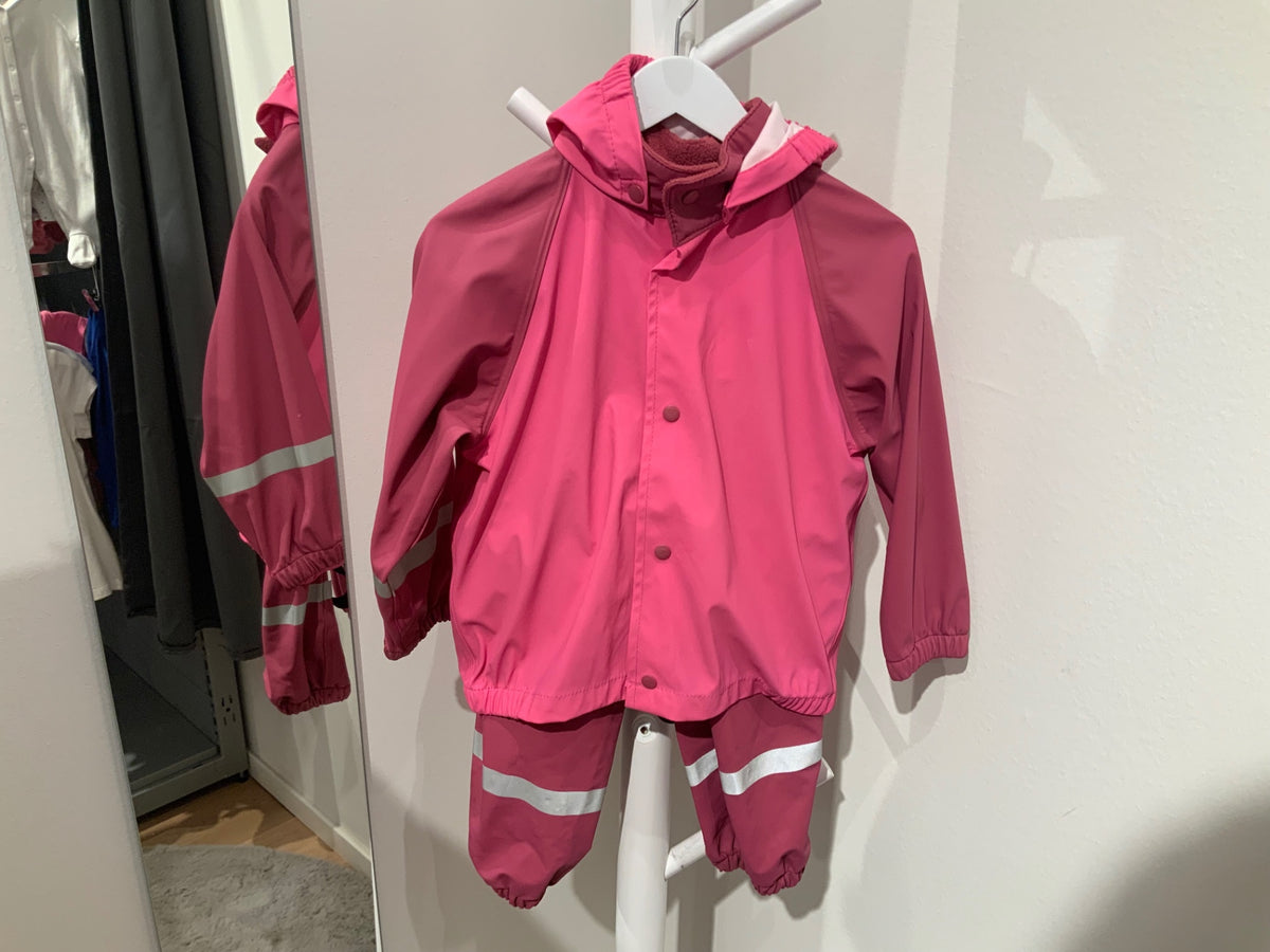 S Bagheera 98/104 Regnkläder Set Rosa