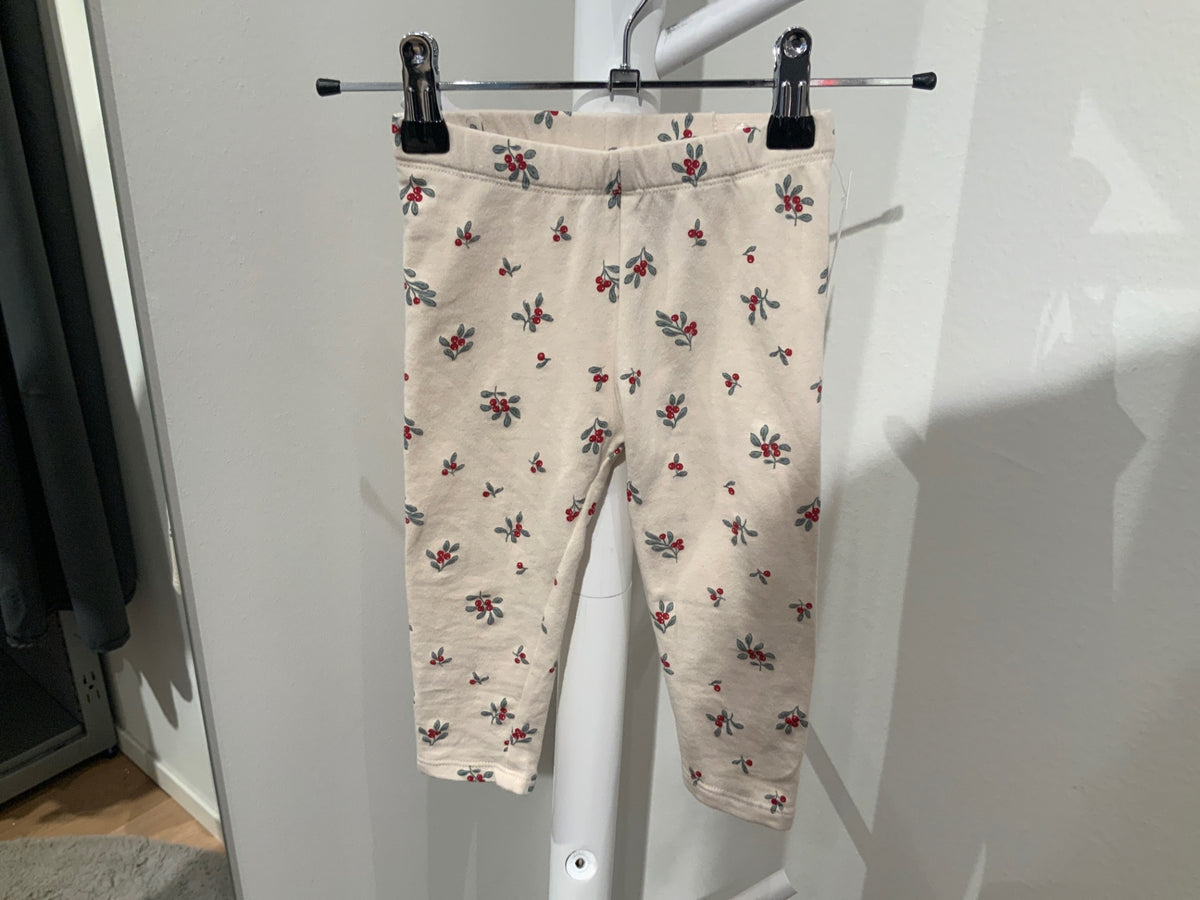 S H&M Byxor 80 Beige/Körsbär