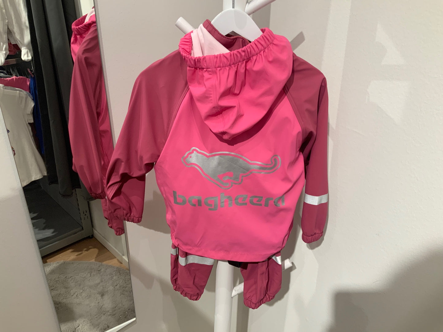 S Bagheera 98/104 Regnkläder Set Rosa