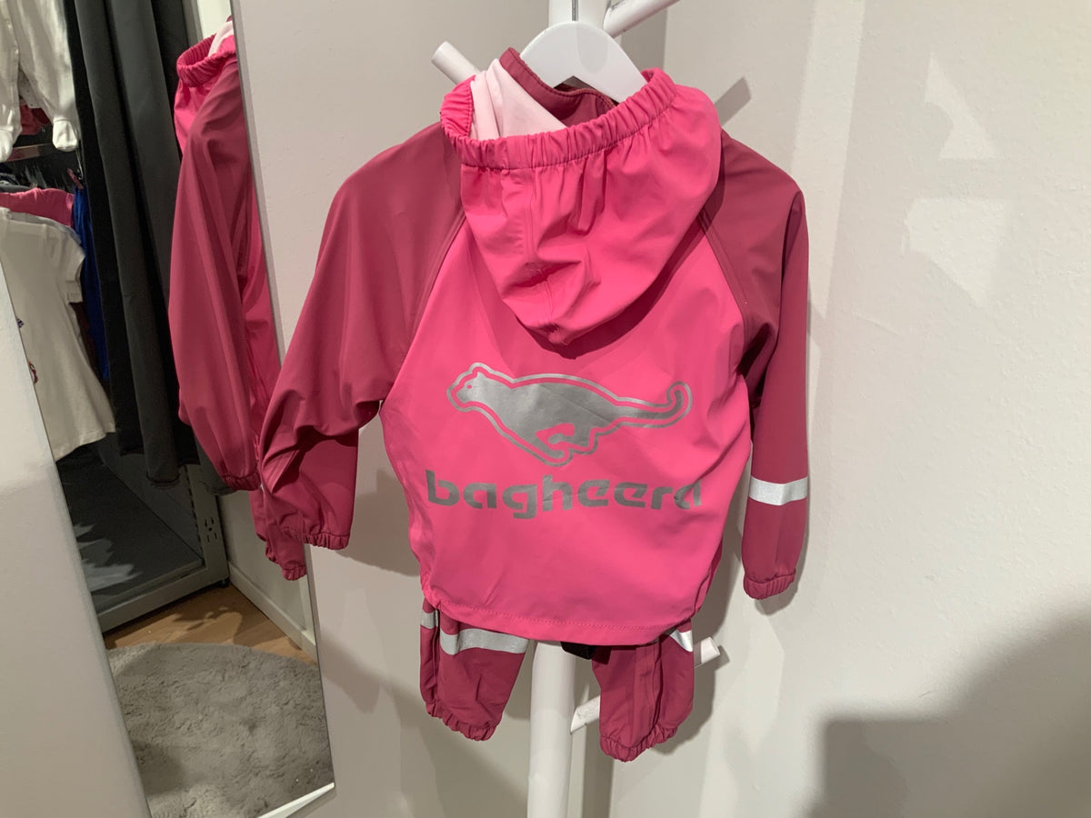 S Bagheera 98/104 Regnkläder Set Rosa
