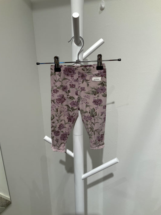 S Newbie Leggings 68 Lila/Blommig