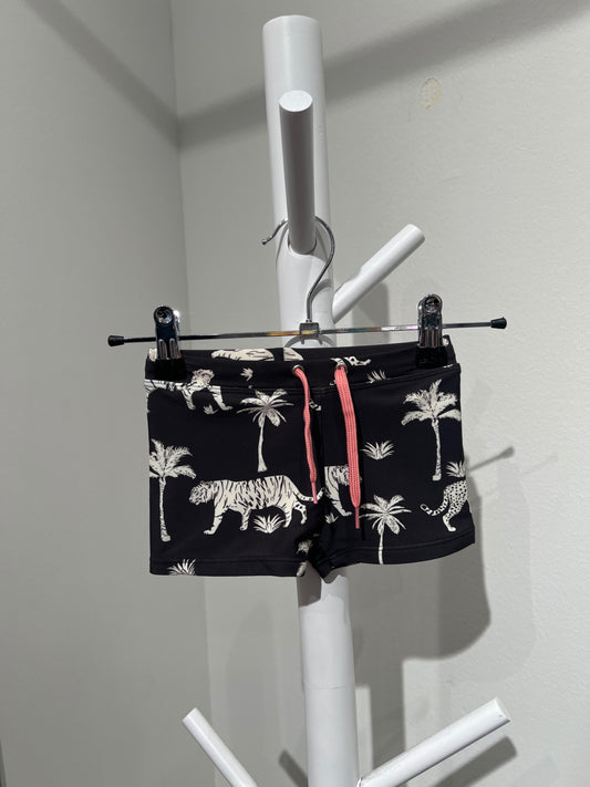 S Åhléns Badshorts 86/92 Svart/Tiger