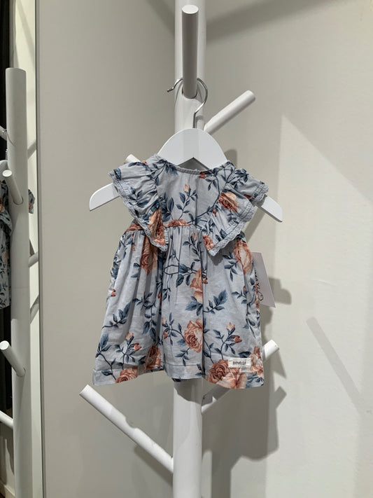 S Newbie Klänning 56 Blå/Blommig