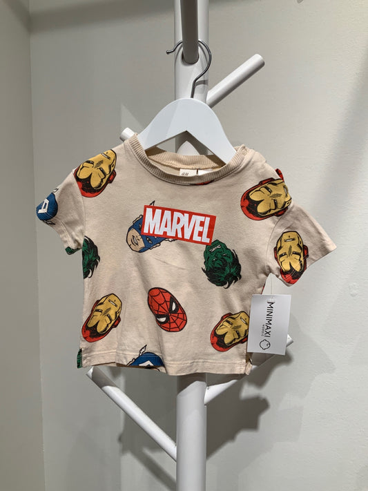 K HM Marvel tshirt beige med heroes 68