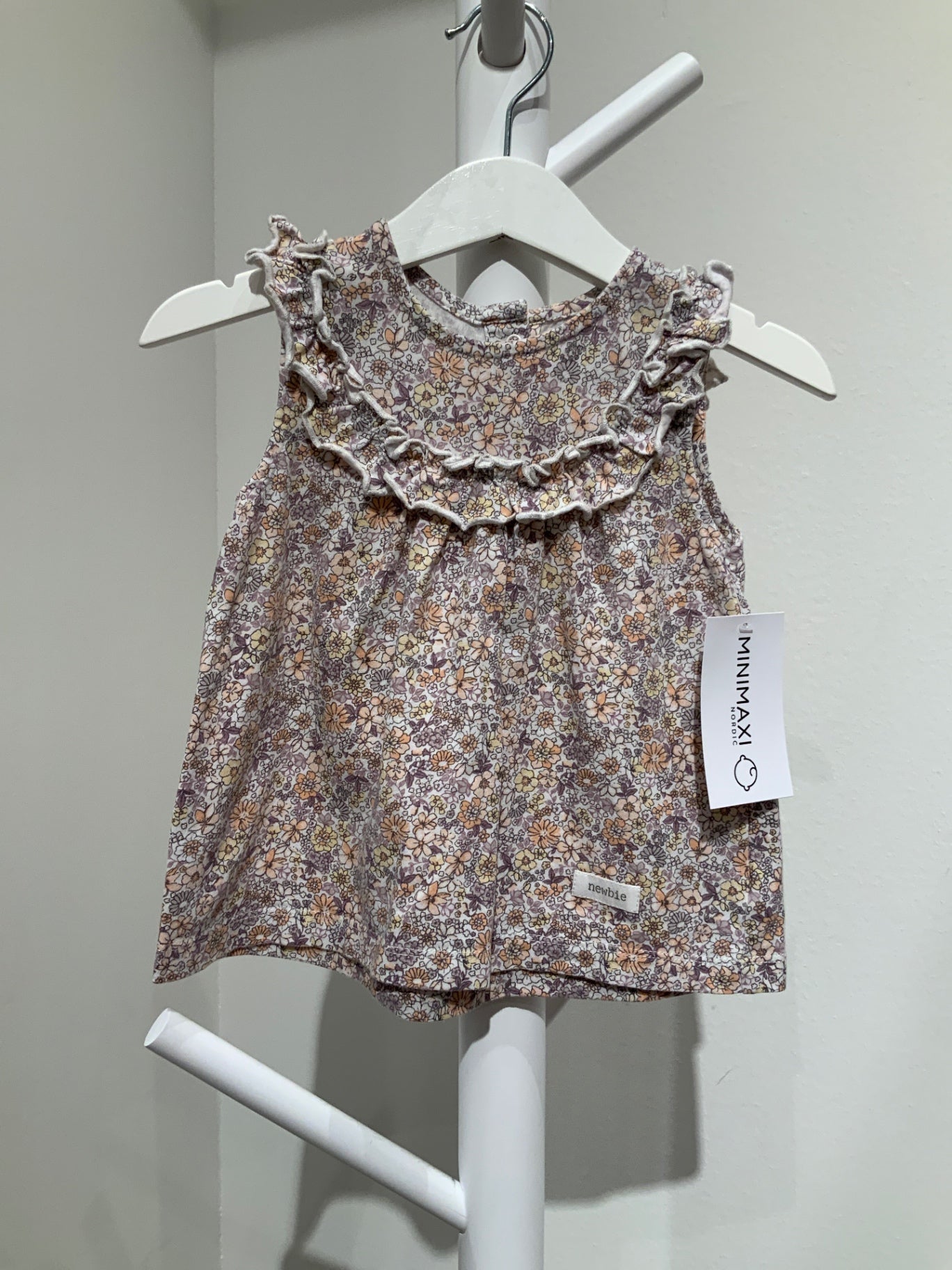 S Newbie Klänning 92 Lila/Blommig