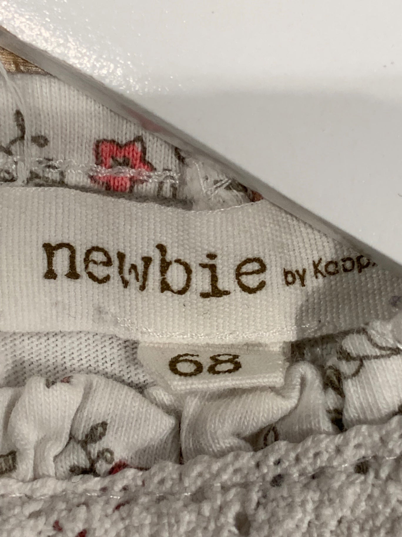 S Newbie Klänning 68 Vit/Blommig