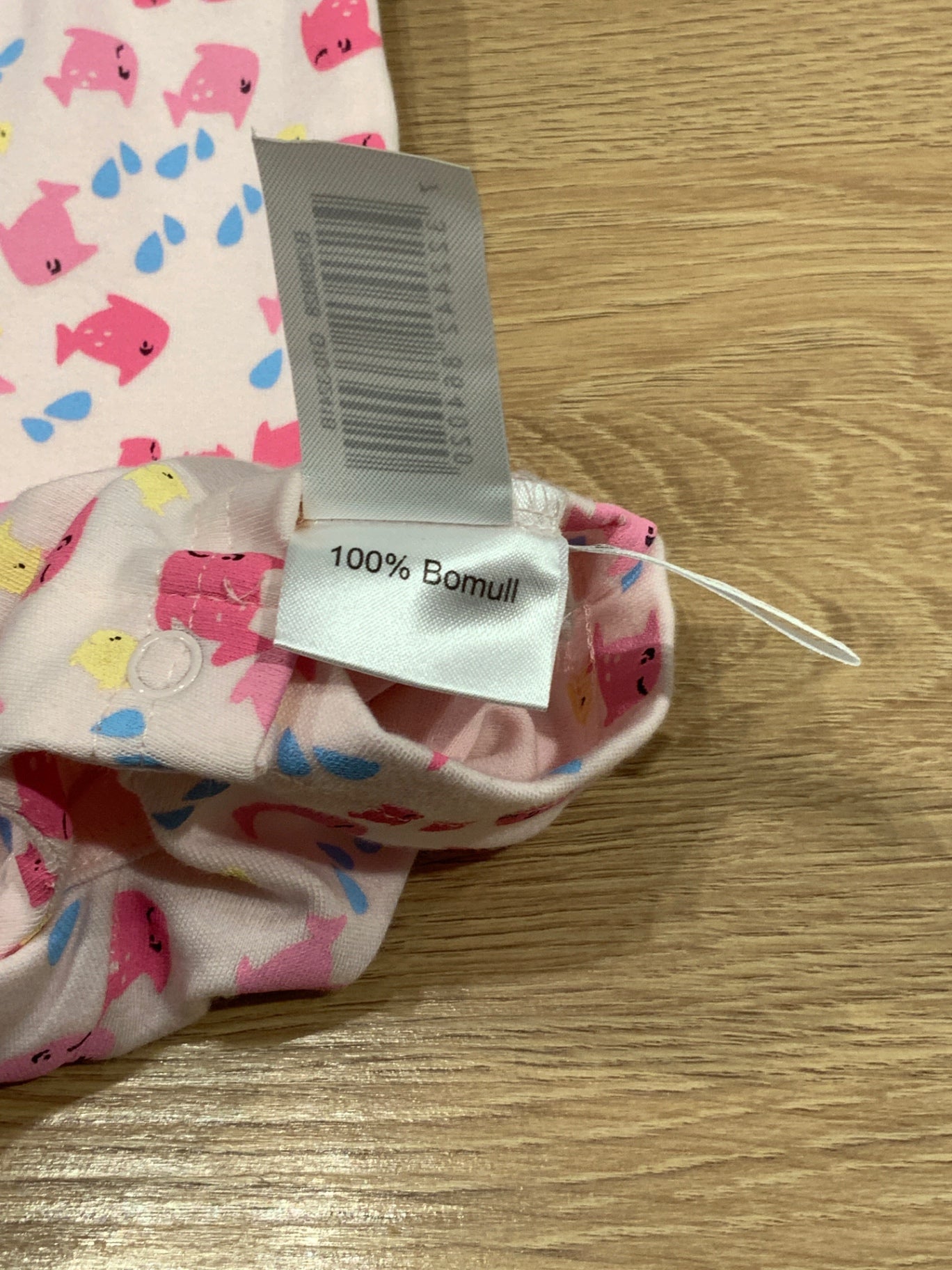 S Pytteliten Byxdress Fiskar rosa 86