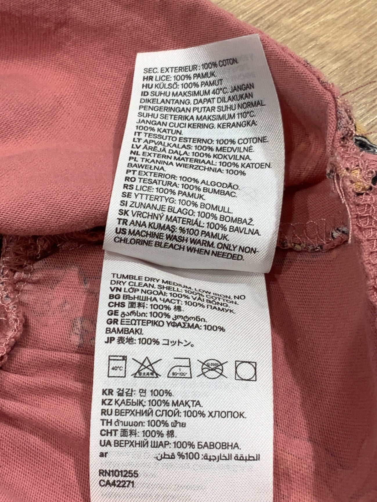S H&M Klänning 74 Rosa/Djur