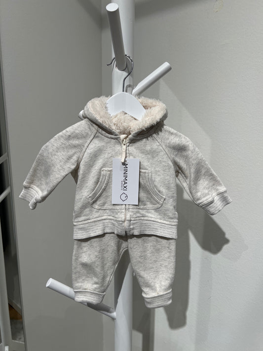 S H&M Jacka + Byxor set 50 Grå/Beige