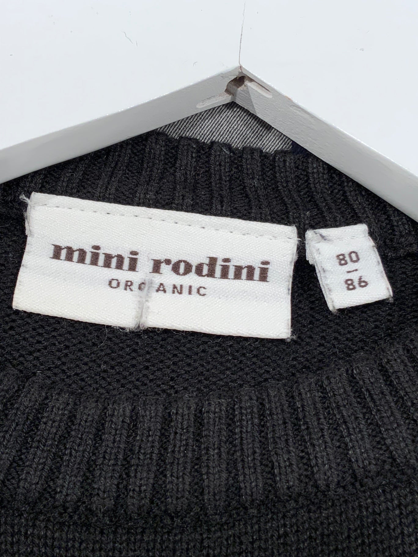 S Mini Rodini Tröja 80/86 svart/groilla