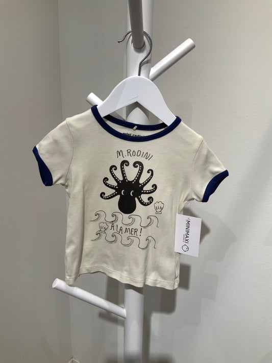 S Mini Rodini T-shirt 80/86 Cremevit