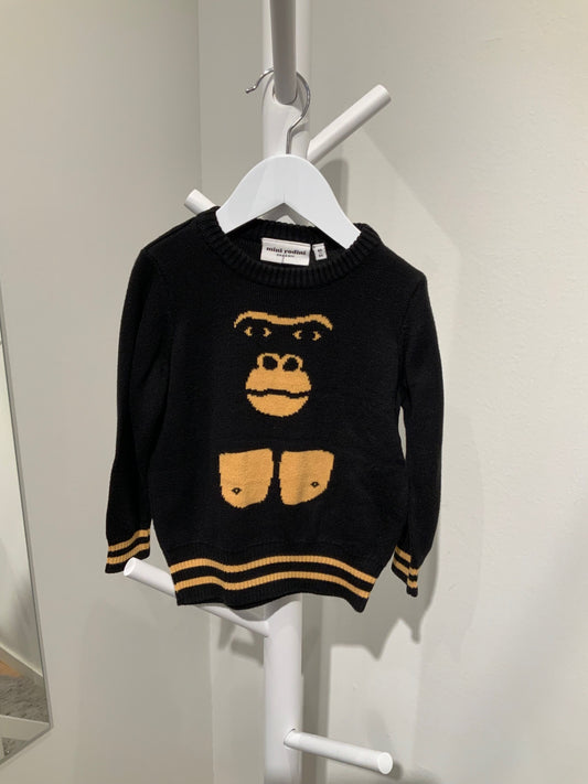 S Mini Rodini Tröja 80/86 svart/groilla