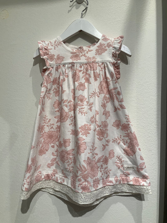 K Newbie Klänning 80 Vit/Blommig